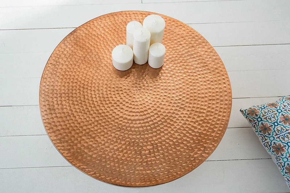 riess-ambiente Couchtisch ORIENT II Ø60cm kupfer Hammerschlag Design - Bild 3