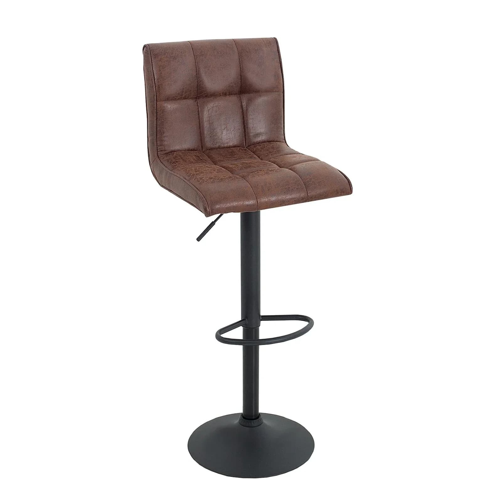 riess-ambiente Barhocker MODENA höhenverstellbar Vintage Braun Microfaser