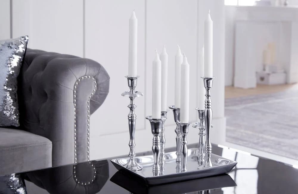 riess-ambiente Kerzenständer Set 7-tlg. Silber Barock Design - Bild 2