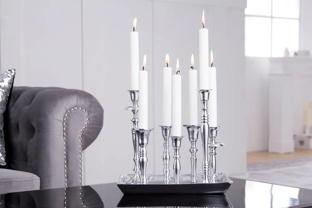 riess-ambiente Kerzenständer Set 7-tlg. Silber Barock Design - Bild 3