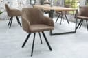 riess-ambiente Polsterstuhl LUCCA antik taupe/schwarz Microfaser Retro Bild 2