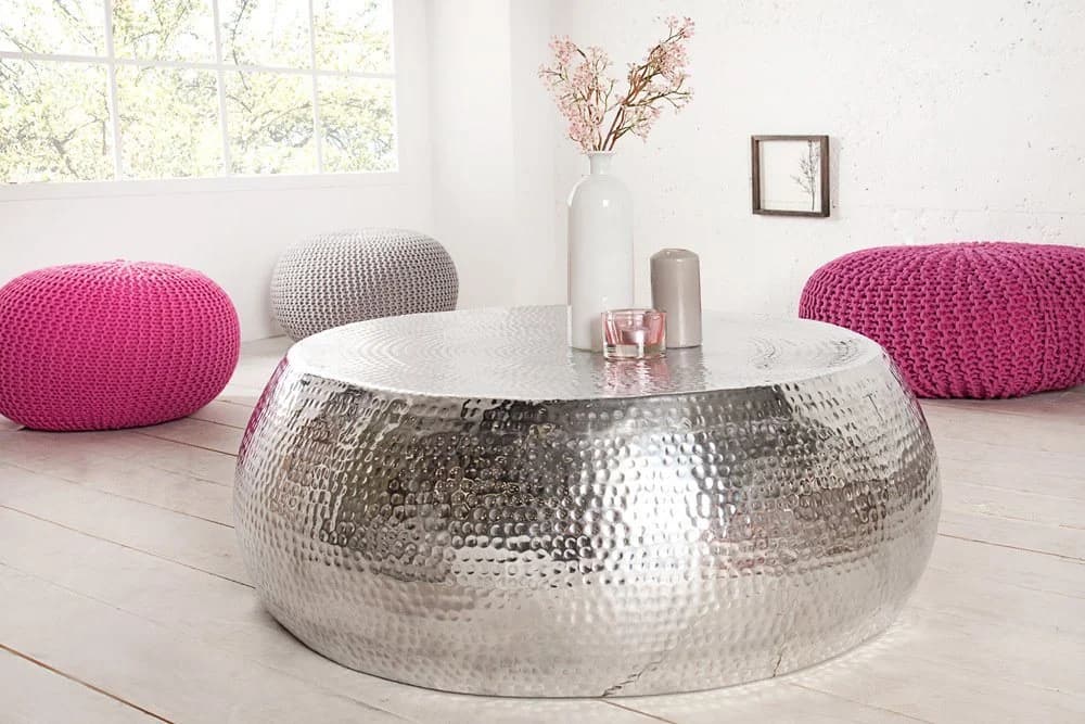 riess-ambiente Couchtisch ORIENT Silber Hammerschlag Design - Bild 2