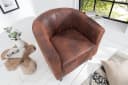 riess-ambiente Cocktailsessel HEMINGWAY whiskybraun Massivholz Microfaser Bild 1