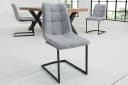 riess-ambiente Freischwinger MIAMI hellgrau / schwarz Industrial Bild 1