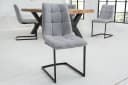 riess-ambiente Freischwinger MIAMI hellgrau / schwarz Industrial Bild 2