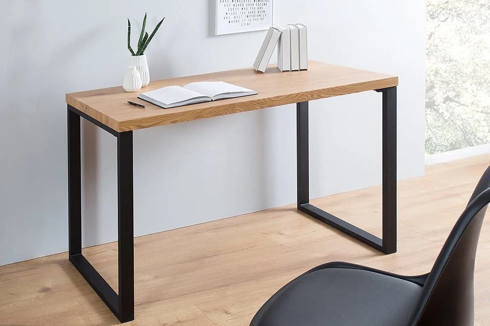 riess-ambiente Schreibtisch OAK DESK 120cm Eichenoptik Schwarz Industrial - Bild 2