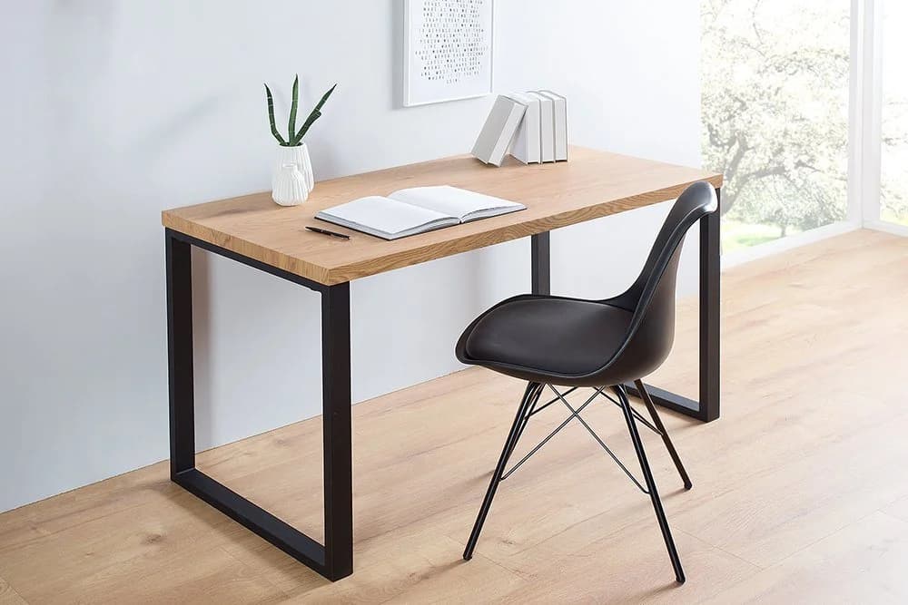 riess-ambiente Schreibtisch OAK DESK 120cm Eichenoptik Schwarz Industrial - Bild 3