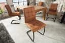 riess-ambiente Freischwinger MODENA hellbraun / schwarz Microfaser Metall Bild 3