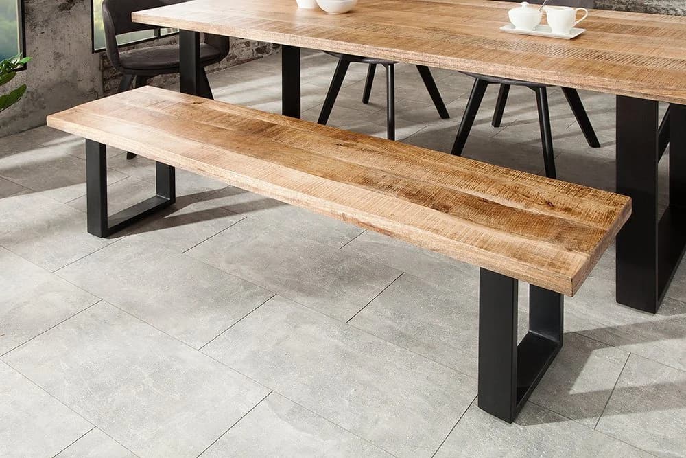riess-ambiente Sitzbank IRON CRAFT Massivholz Eisen Industrial - Bild 2