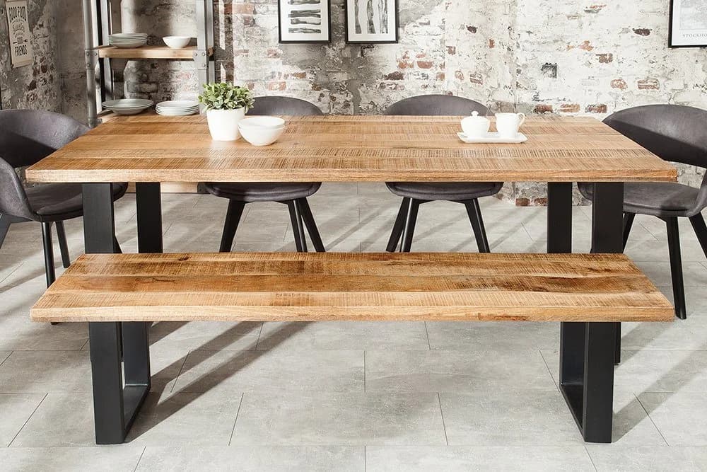 riess-ambiente Sitzbank IRON CRAFT Massivholz Eisen Industrial - Bild 4