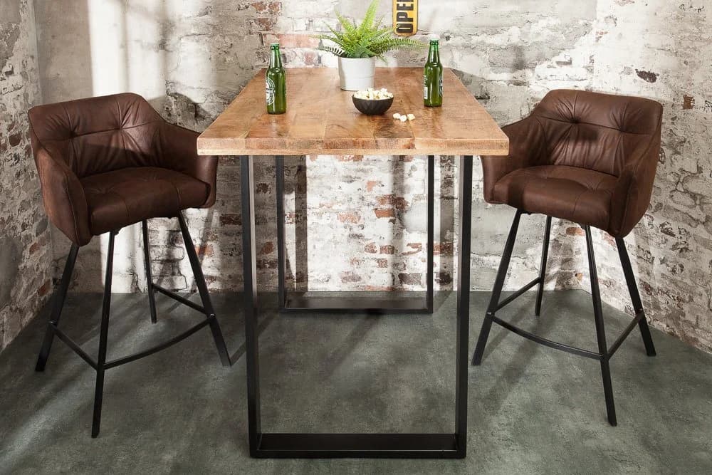 riess-ambiente Bartisch IRON CRAFT 120cm Natur Schwarz Industrial Design - Bild 3