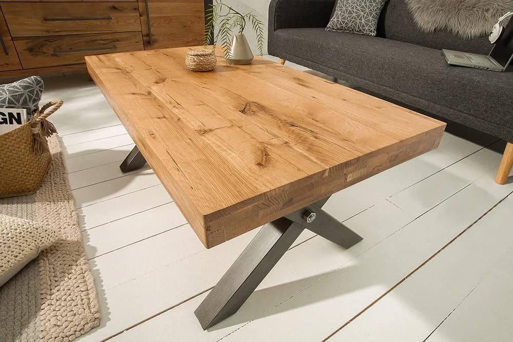 riess-ambiente Couchtisch THOR 110cm Wildeiche Industrial Design