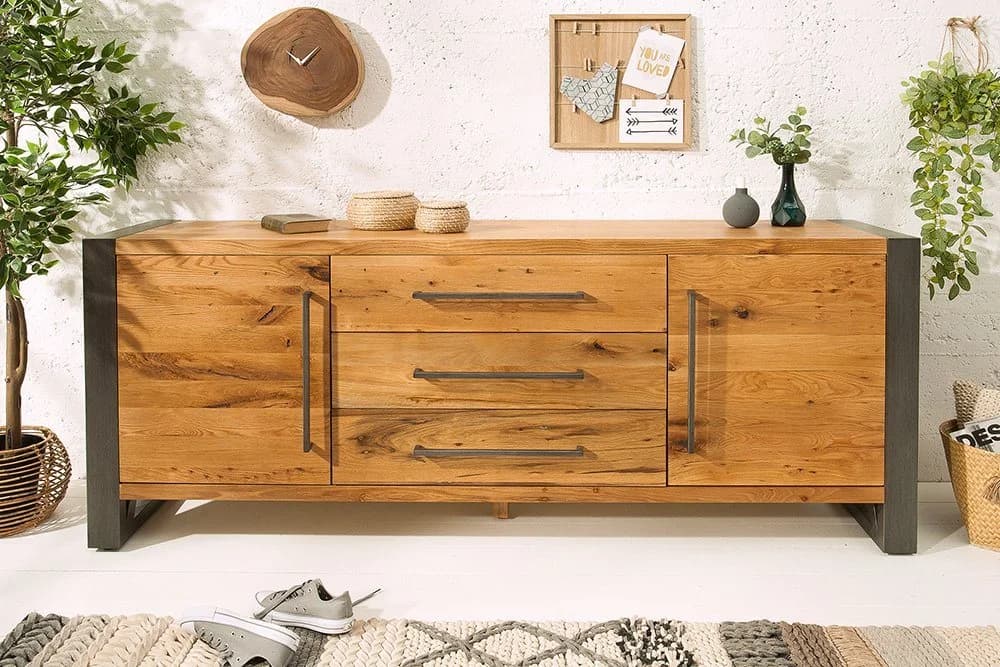 riess-ambiente Sideboard THOR 200cm Wildeiche Industrial