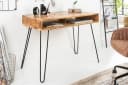 riess-ambiente Schreibtisch SCORPION 100cm Natur Massivholz Metall Bild 1