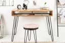 riess-ambiente Schreibtisch SCORPION 100cm Natur Massivholz Metall Bild 3