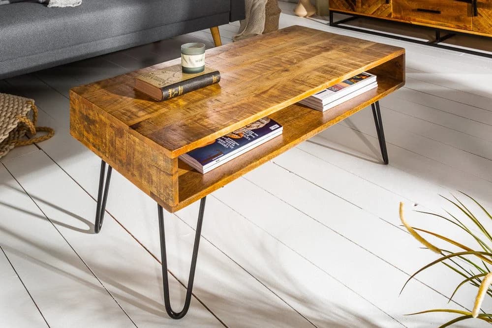 riess-ambiente Couchtisch SCORPION 100cm Mangoholz schwarz