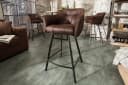 riess-ambiente Barhocker LOFT 100cm Braun Schwarz Microfaser Metall Bild 2