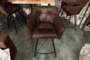 riess-ambiente Barhocker LOFT 100cm Braun Schwarz Microfaser Metall Bild 4