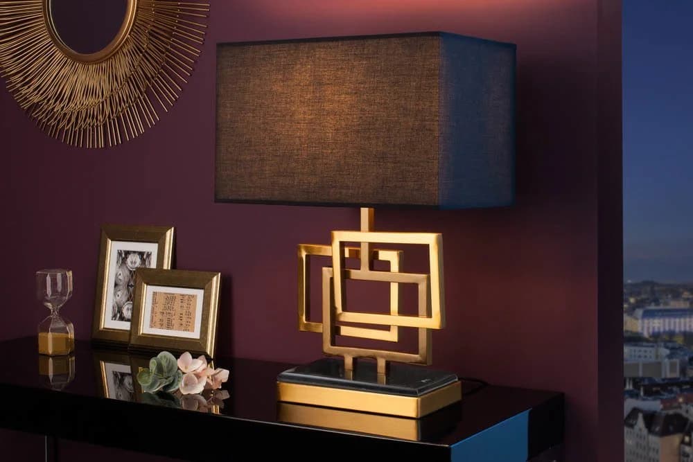 riess-ambiente Tischleuchte ATLANTIS Gold/Schwarz Modern Design
