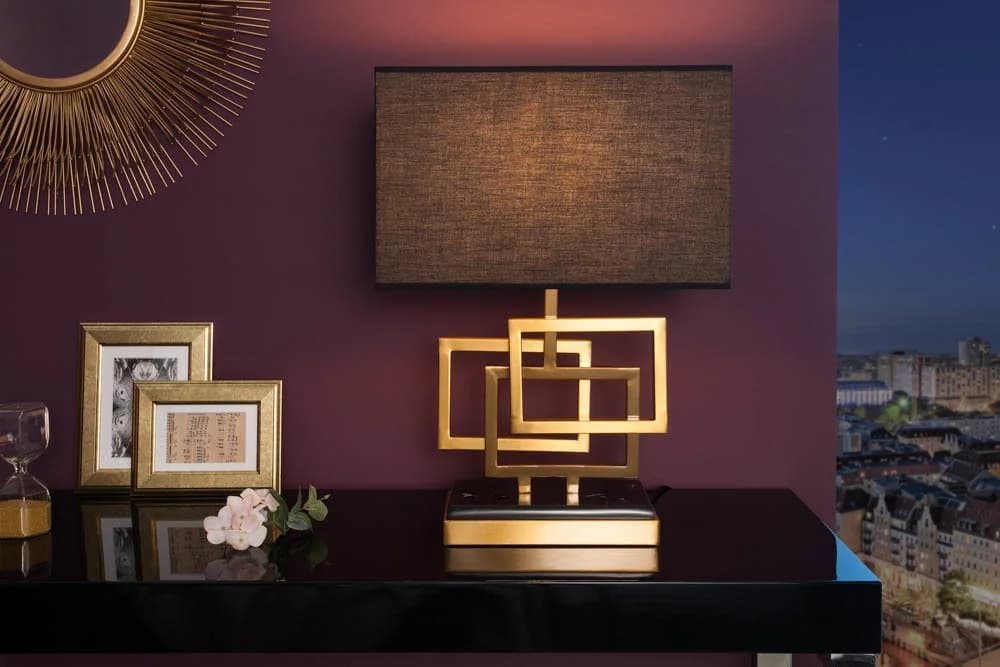 riess-ambiente Tischleuchte ATLANTIS Gold/Schwarz Modern Design - Bild 2