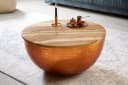 riess-ambiente Couchtisch ORIENT STORAGE Ø60cm Natur/Kupfer Hammerschlag Design Bild 1