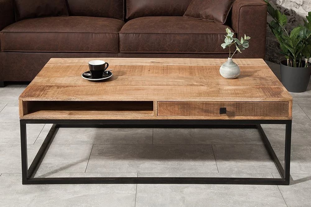 Riess Ambiente Couchtisch IRON CRAFT Mangoholz Schwarz - Bild 2