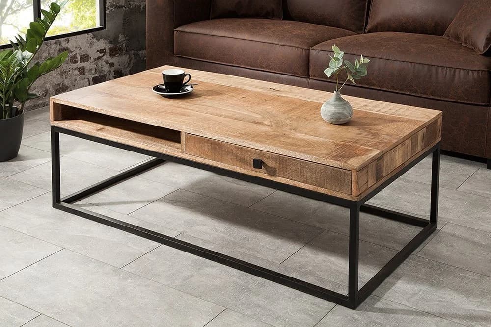 Riess Ambiente Couchtisch IRON CRAFT Mangoholz Schwarz - Bild 3