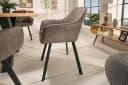 riess-ambiente Polsterstuhl PALERMO taupe/schwarz Microfaser mit Armlehne Bild 1