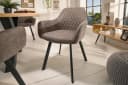 riess-ambiente Polsterstuhl PALERMO taupe/schwarz Microfaser mit Armlehne Bild 2