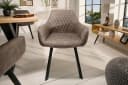 riess-ambiente Polsterstuhl PALERMO taupe/schwarz Microfaser mit Armlehne Bild 3