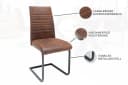 riess-ambiente Freischwinger APARTMENT braun/schwarz Microfaser Metall Bild 5