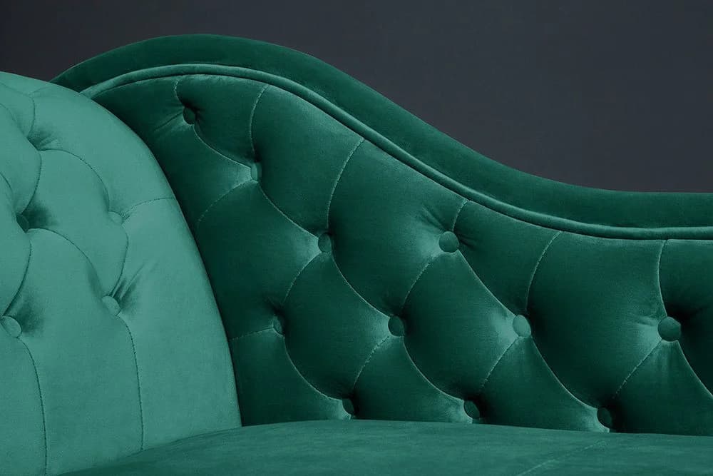 riess-ambiente Recamiere CHESTERFIELD 170cm smaragdgrün Samt - Bild 3