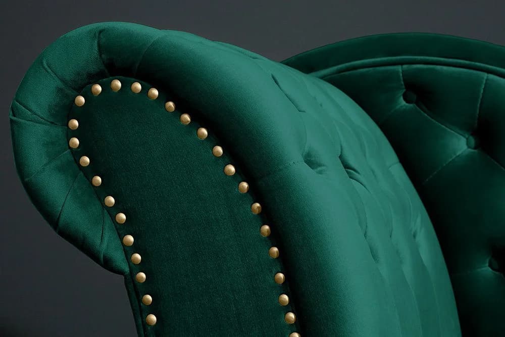 riess-ambiente Recamiere CHESTERFIELD 170cm smaragdgrün Samt - Bild 5