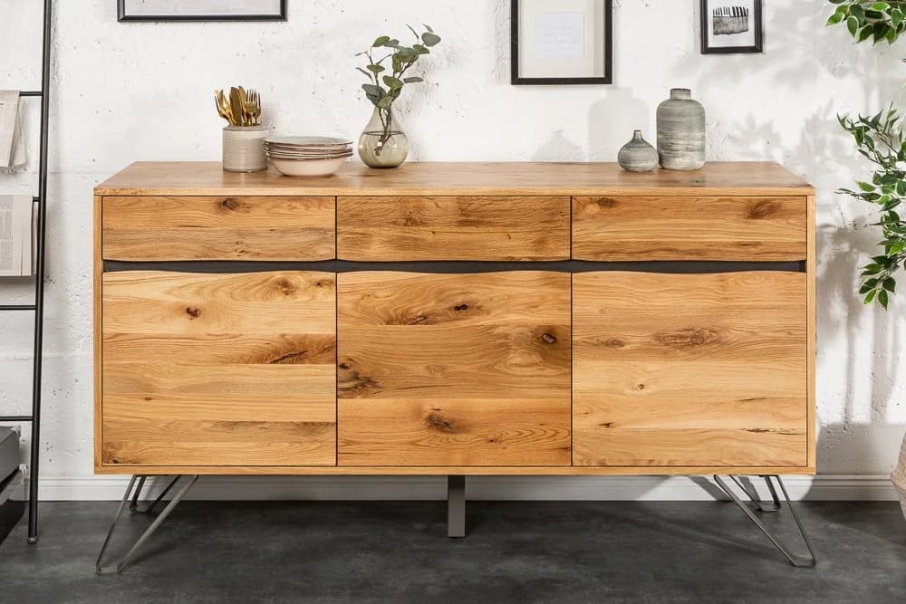 riess-ambiente Sideboard LIVING EDGE 160cm Wildeiche Kommode Wohnzimmer - Bild 2