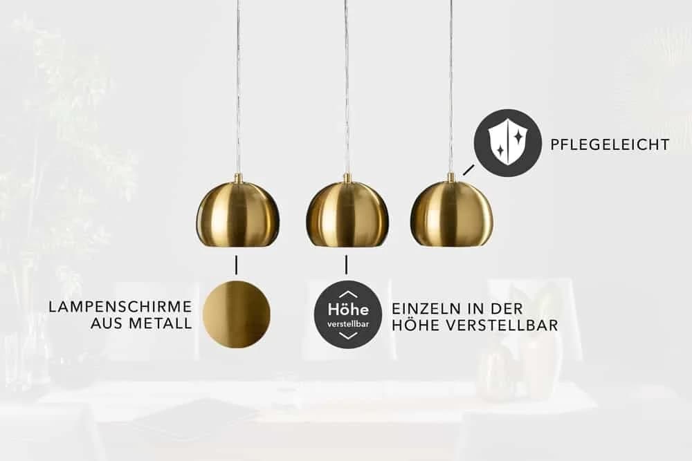 riess-ambiente Hängeleuchte GOLDEN BALL Gold Metall Modern - Bild 3