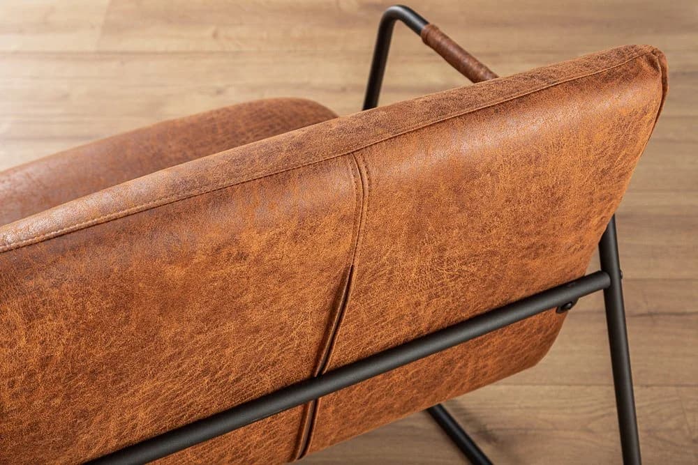 riess-ambiente Sessel MUSTANG LOUNGER antik hellbraun Loungesessel Retro - Bild 4