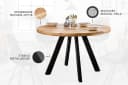 riess-ambiente Esstisch IRON CRAFT 120cm rund Mango-Massivholz Industrial Design Bild 3