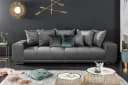 riess-ambiente Big-Sofa ELEGANCIA Samt Sofa hellgrau mit Federkern Bild 3