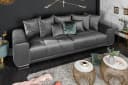 riess-ambiente Big-Sofa ELEGANCIA Samt Sofa hellgrau mit Federkern Bild 4