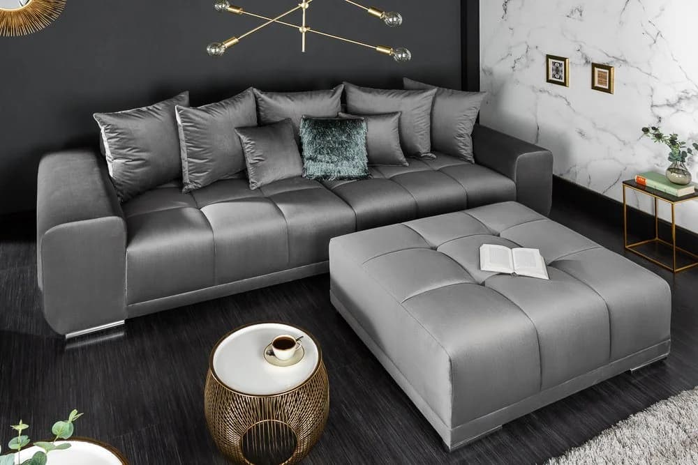 riess-ambiente Fußhocker ELEGANCIA 110cm Samtbezug - Bild 3
