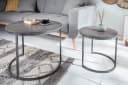 riess-ambiente Beistelltisch ELEMENTS Ø60cm grau / schwarz Mango-Massivholz Metall-Gestell rund Industrial Design Bild 3