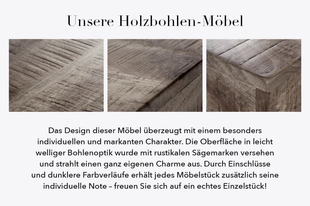 riess-ambiente Beistelltisch ELEMENTS Ø60cm grau / schwarz Mango-Massivholz Metall-Gestell rund Industrial Design - Bild 5
