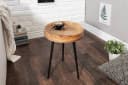 riess-ambiente Beistelltisch PURE NATURE Ø35cm Natur/ Schwarz Mangoholz Metallbeine Rund Bild 1