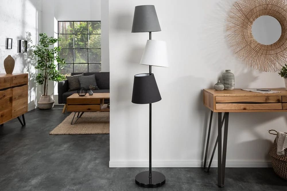 riess-ambiente Stehlampe LEVELS 163cm Schwarz/Grau Retro Design - Bild 2