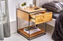 riess-ambiente Beistelltisch SCORPION 40cm Natur/Schwarz Industrial Nachttisch Bild 1