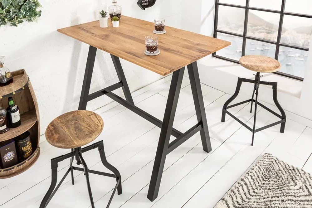 riess-ambiente Bartisch CASTLE 120cm Wildeiche Industrial - Bild 2
