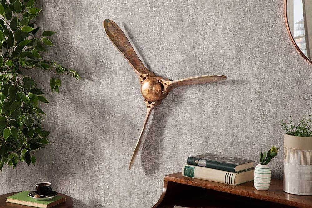 riess-ambiente Wanddekoobjekt SCREW III 60cm kupfer Flugzeugpropeller
