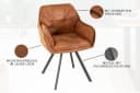 riess-ambiente Armlehnstuhl NORDIC STAR antik braun Microfaser Industrial Design Bild 4
