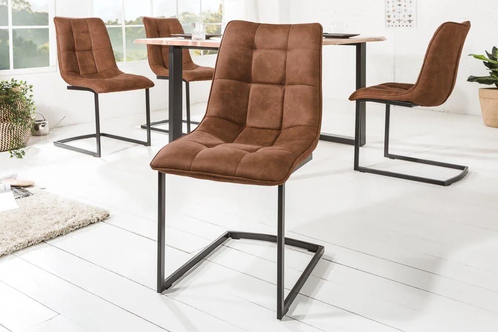riess-ambiente Freischwinger MIAMI braun antik / schwarz Industrial - Bild 2