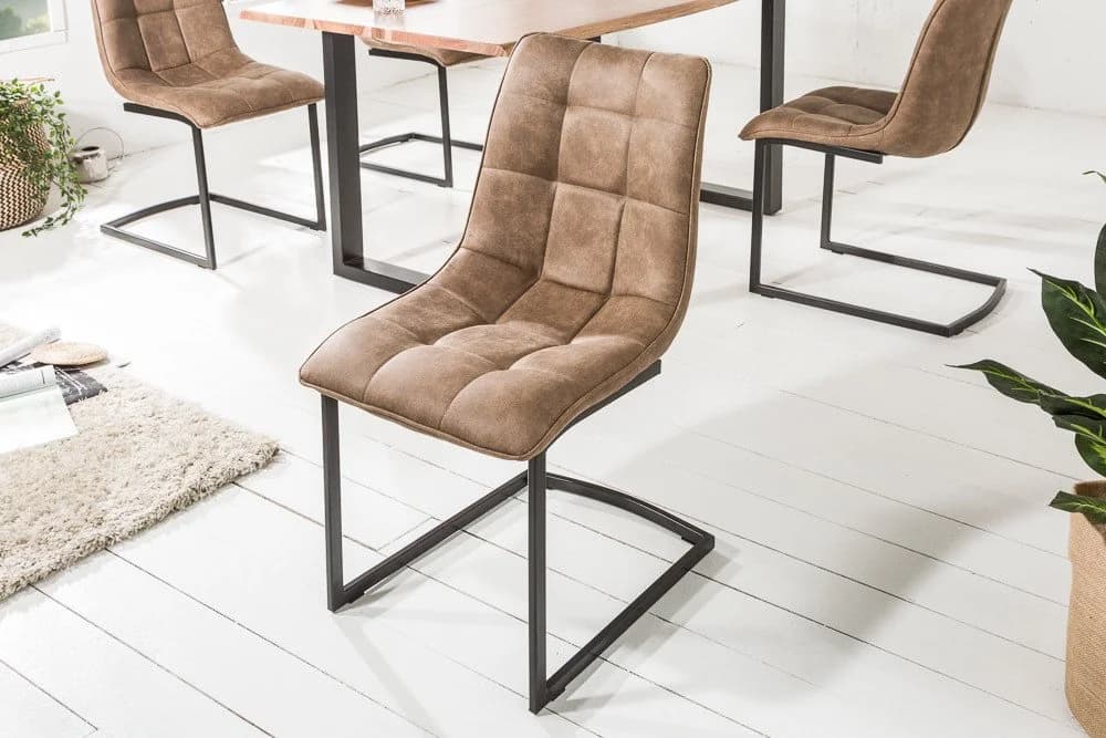 riess-ambiente Freischwinger MIAMI taupe antik / schwarz